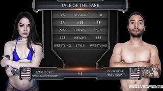 Vanessa Vega vs Oliver Davis - Oliver Wins , Nails That Tight Cunt Standing Up