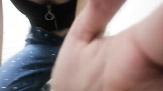 Home striptease, masturbation and orgasm close up