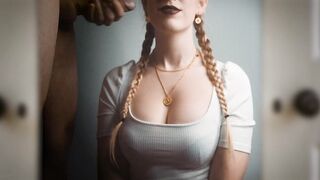 jerked off thick cum inside her mouth - clothedpleasures