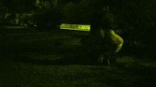 Cum into a park