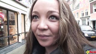 Stranger Fucks a goddess Dutch Dark Haired Maid that Loves Anal