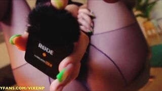 long booty inside nylons vagina closeup