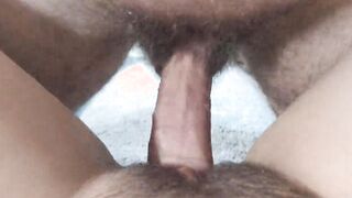 I BANGED UNSHAVED TWAT AND CUM ON HER
