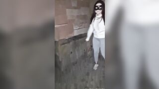 19 Yo gets pissed on into outdoor place!