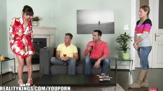 Reality Kings - Sushi getting shared. So does the delivery sluts