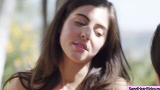 Slut teen brunette strap on her hot friend