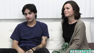 Stepsister getting comfy with stepbro