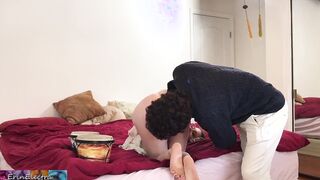 My stepdad's best friend jizzes into me!