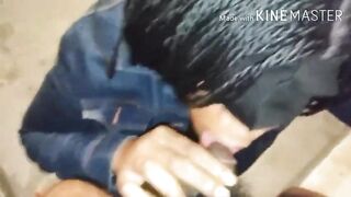 Cum launch into mouth