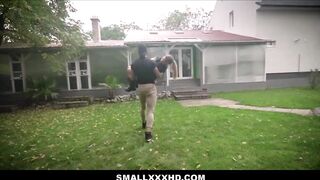 Small Blonde Teenagers Gardener Mona Blue Plowed To Multiple Orgasms