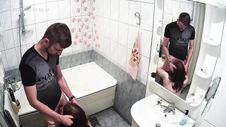2some Amateur Lovers inside Quick beauty Wc Boned and Facial