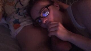 Tiny Barely Legal Has Fun With White Boys Penis Blows it Crazy Hot An Huge