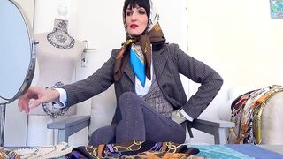 Silk scarves autumn! Neck and headscarves fitting