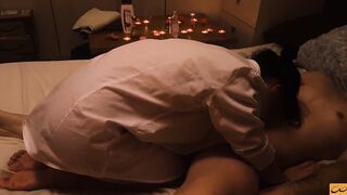 Freaky masseuse can't RESIST my penis and gets PLOWED - thai nuru STROKES