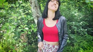 A amazing bimbos is having fun with her favorite sex toy into nature.