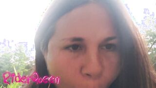 Point Of View cum on mouth into outside bbw