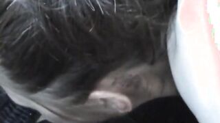 beauty Blonde with pinky snatch and Bj while driving vehicle