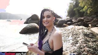 Bombshell latin amateur from Brazil Luara Amaral picked up on the beach and sex