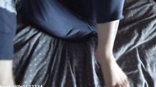 Just ripped stepsisters leggings into half and boned her with powerful cummed all over her