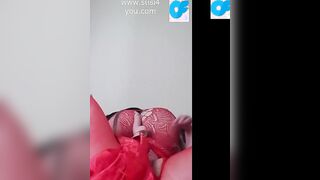 See those Cutie red boots susi masturbating on bed