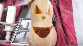 sexy celebrates Halloween by having anal sex with her man