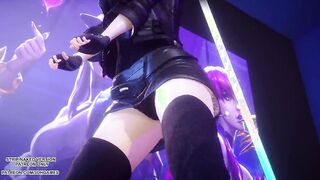 MMD Exid - Me & You Ahri Akali Evelynn Cutie Kpop Dance League of Legends KDA