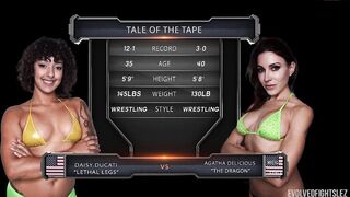 Lesbian Wrestling with Snatch Eating as Daisy Ducati Fights Agatha Delicious then