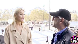 Beauty Hottie blonde Cherry Kiss from Serbia rough boned by a big french penis inside a pub