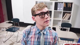 Twink gangbanged in his mouth and ass by Football team
