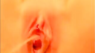 Hot milf masturbating with rabbit and squirt