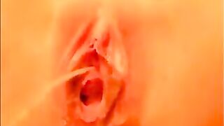 Hot milf masturbating with rabbit and squirt