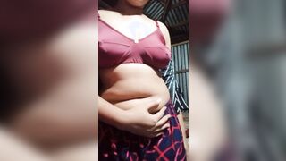 Tits showing young lady