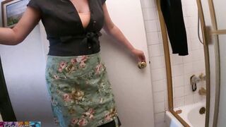 Stepmom wants your penis inside the restroom