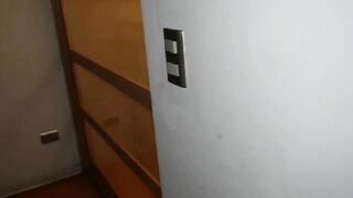 college women gets screwed from behind while she cooks