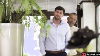 Czech girlfriend dp fucked by two guys