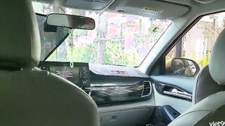 Fucking outdoors Vietnamese fwb into the vehicle