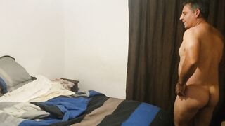 Old stepson huge penis shares bed with stepmom and they have hard sex