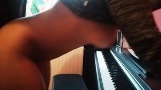 banged by her professor into a music lesson