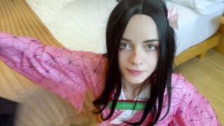 Nezuko Kamado Semen Demon from Kimetsu No Yaiba Gets Plowed And Begs For A Facial