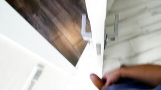 The chick wanted to have sex with a toy. The live cock inside the closet was a pleasant surprise