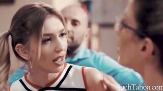 Coach Lures 18 year old Yo Cheerleader Inside 3-Way With Her Husband
