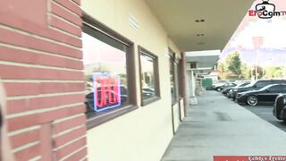Blonde Mom with dirty Bae natural tits pick up at street