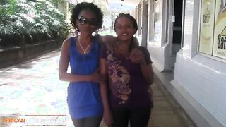 Vulgar Lesbo MILFS Flirting Inside Outside inside Africa! Hidden Snatch Licking Affair Ensues
