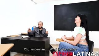 Latina stepmom getting screwed by teacher to keep her step daughter from being expelled