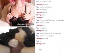 Pink Haired hot watching bro jerk off on cam
