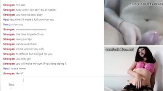 Beauty Dark Hair showing off huge penis on live web cam