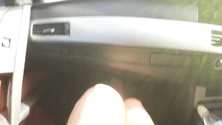 Uber Driver rubbing soak snatch to orgasm #Parrotgirl