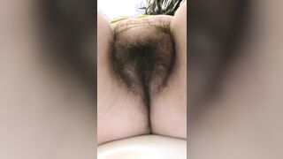 Bushy vagina closet up mommy
