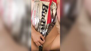 Sex with a woman inside a Budweiser costume