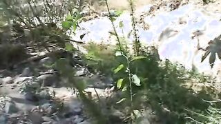 Turned On sun bather gets banged into the cunt and butt on the lawn against the forest